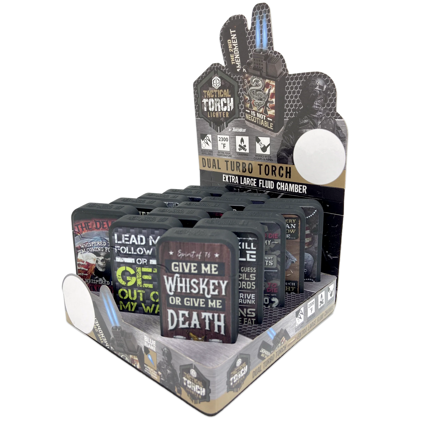 Tac Gear Dual Torch Lighter- 15 Pieces Per Retail Ready Display 23646