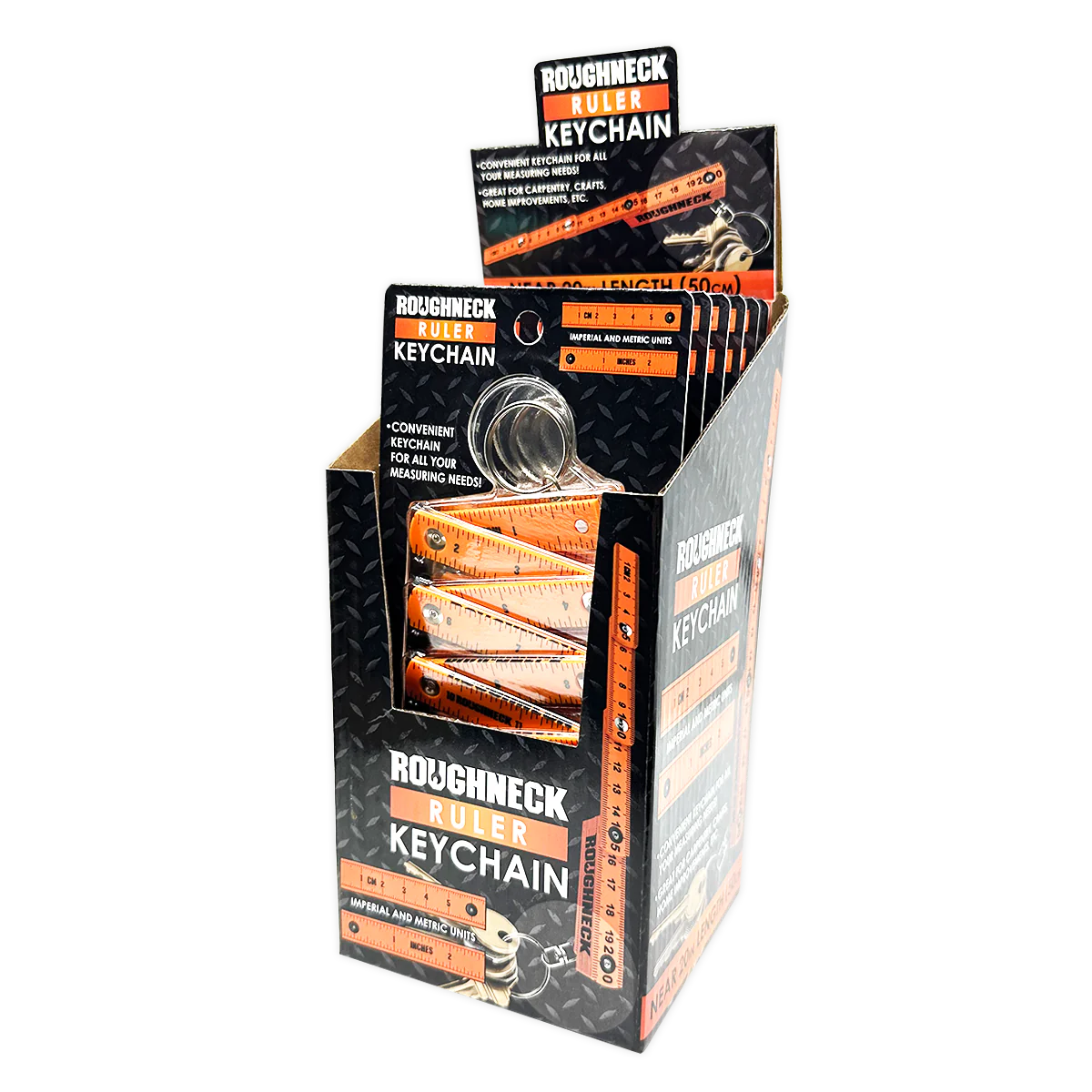 Roughneck Ruler Keychain - 6 Pieces Per Retail Ready Display 25118