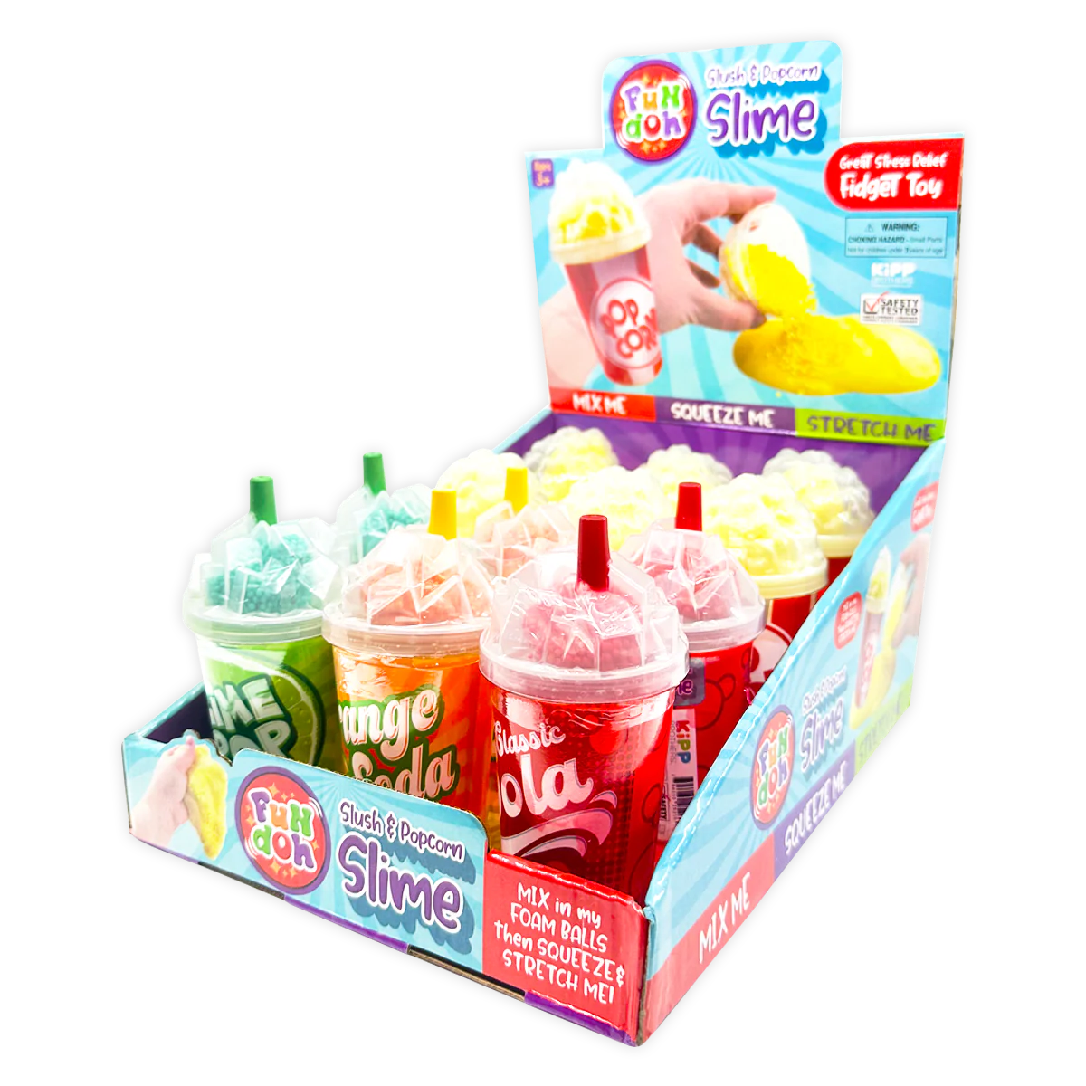 Fun Doh Slush and Popcorn Slime - 12 Pieces Per Retail Ready Display 25260