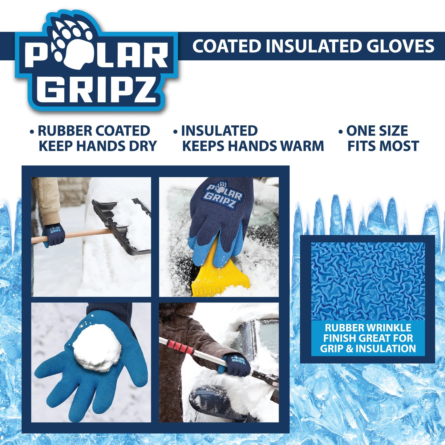 Coated Insulated Gloves 6 Pieces Per Retail Ready Display 22691