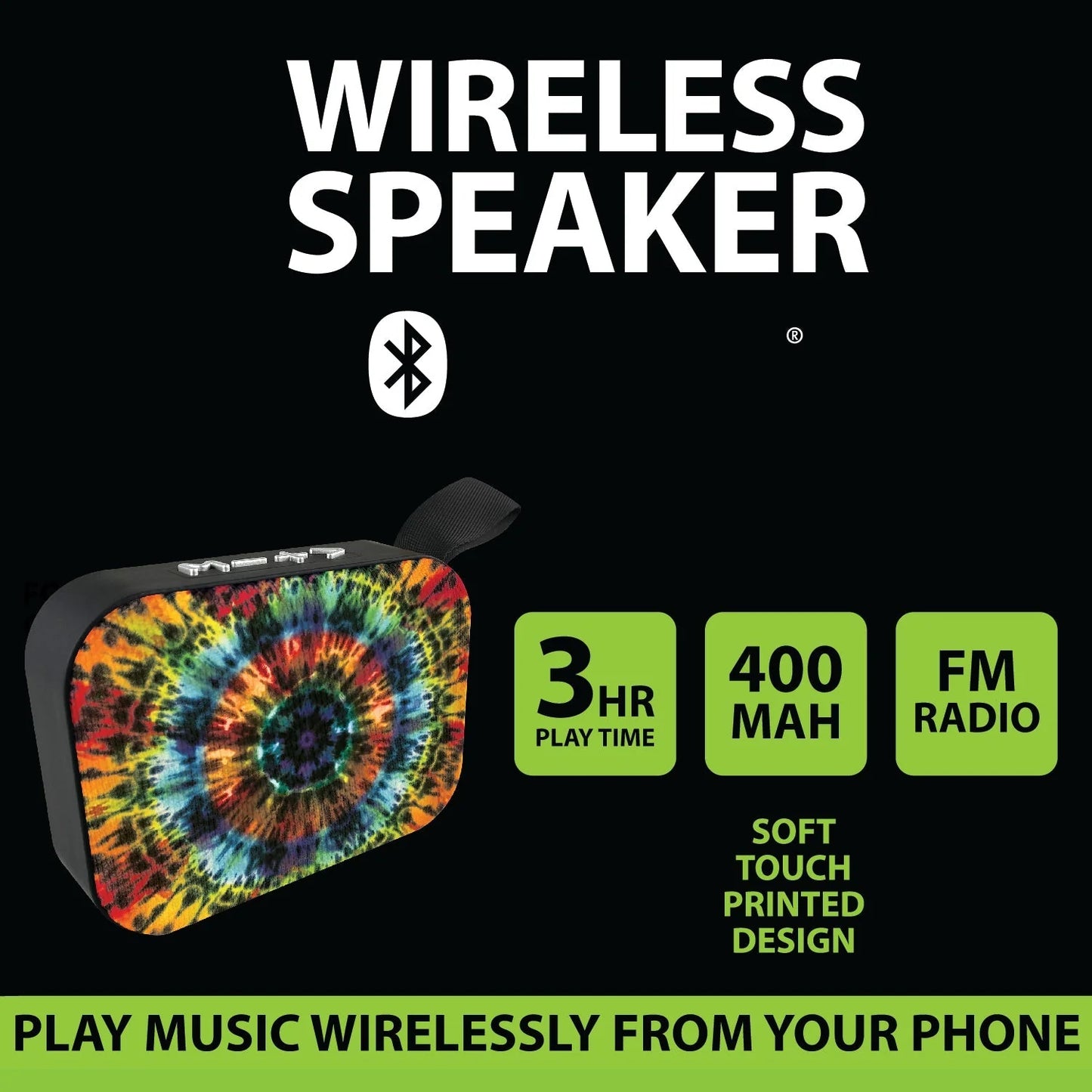 Wireless Speaker with Fm Radio - 6 Pieces Per Retail Ready Display 23548