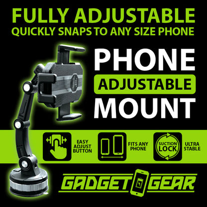 Adjustable Phone Mount with Suction Cup - 4 Pieces Per Retail Ready Display 23562