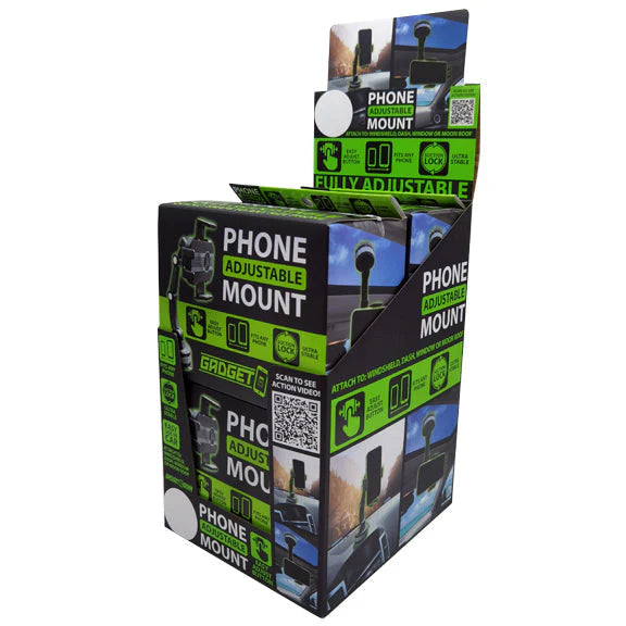 Adjustable Phone Mount with Suction Cup - 4 Pieces Per Retail Ready Display 23562