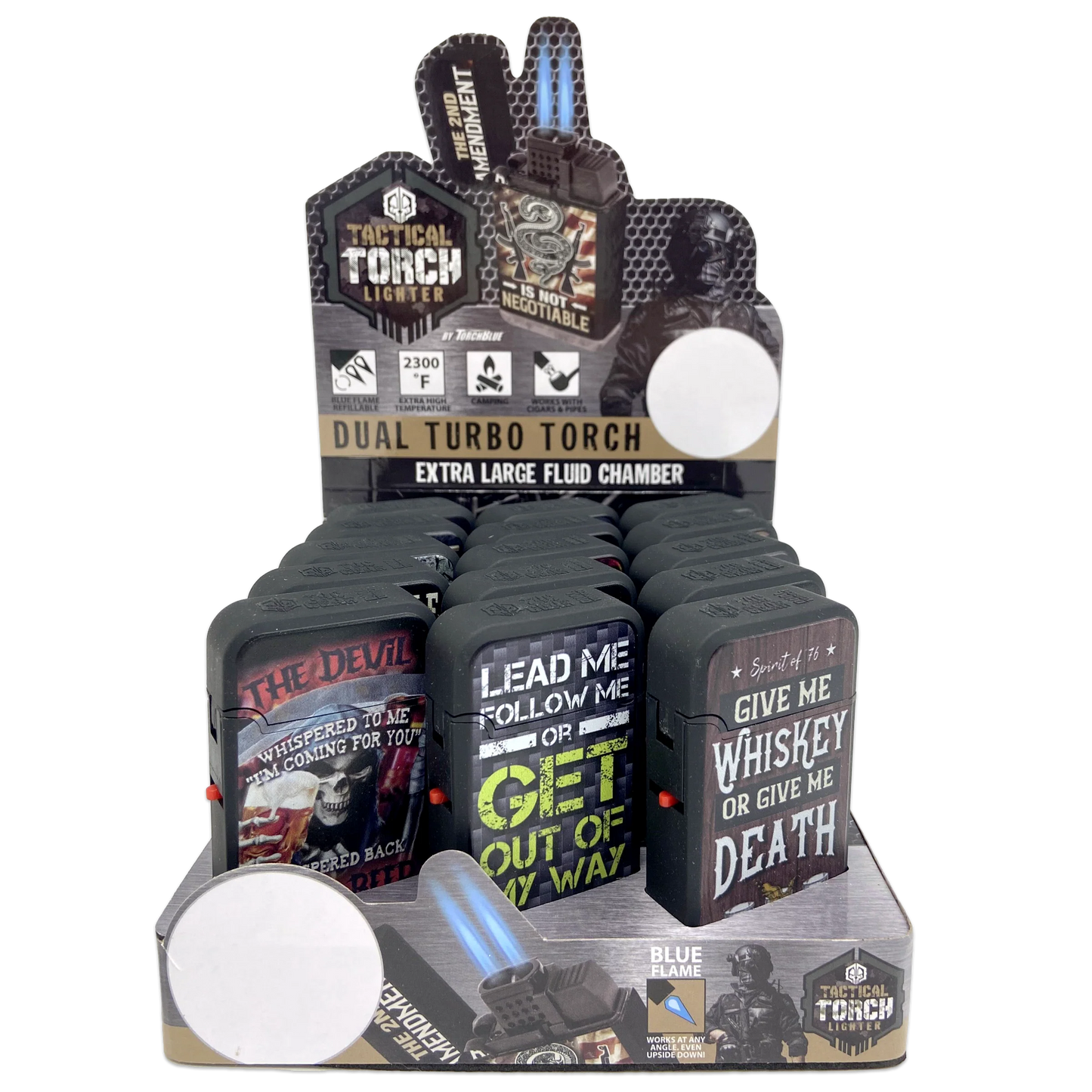 Tac Gear Dual Torch Lighter- 15 Pieces Per Retail Ready Display 23646