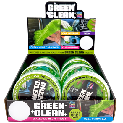 Car Putty Green Clean Car & Technology Slime- 6 Pieces Per Retail Ready Display 23718