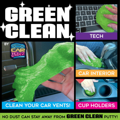 Car Putty Green Clean Car & Technology Slime- 6 Pieces Per Retail Ready Display 23718