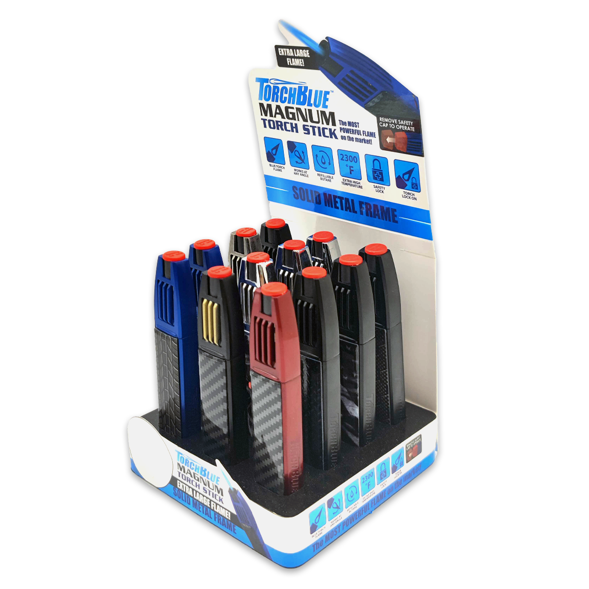 Magnum Zinc Torch Stick Lighter- 12 Pieces Per Retail Ready Display 23755