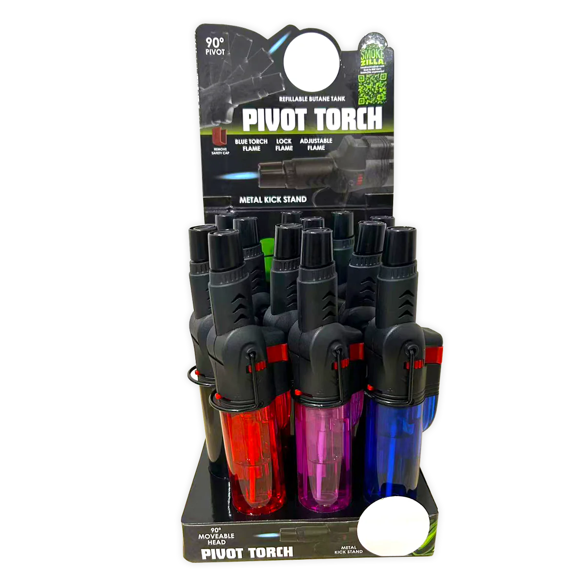 Pivot Head Torch Stick Lighter - 12 Pieces Per Retail Ready Display 24344