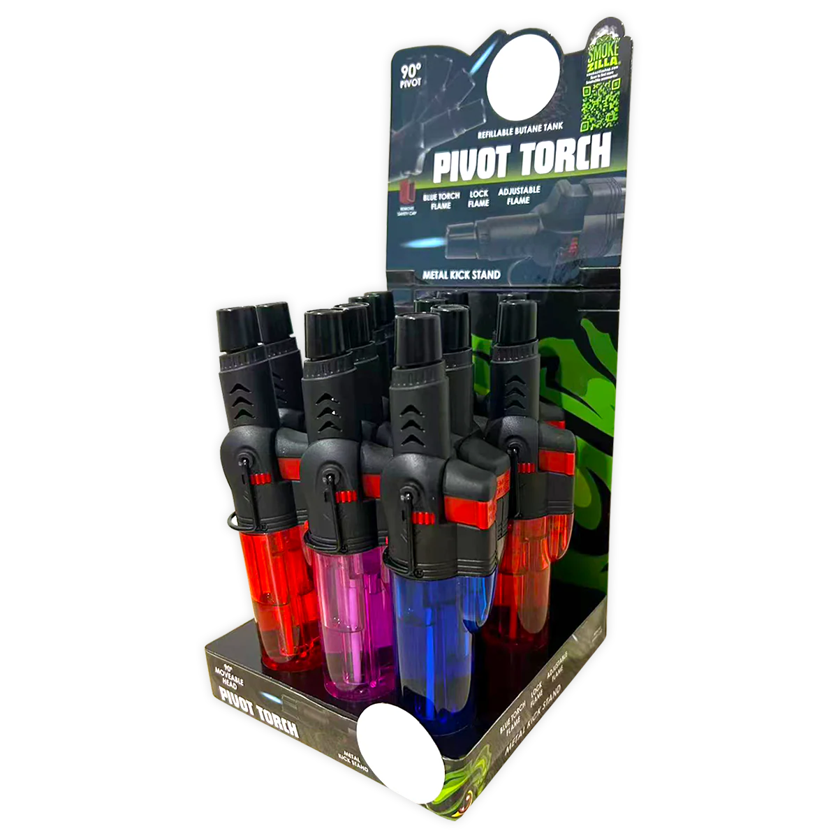 Pivot Head Torch Stick Lighter - 12 Pieces Per Retail Ready Display 24344