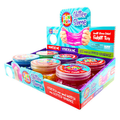 Fun Doh Glitter Slime - 6 Pieces Per Retail Ready Display 25034