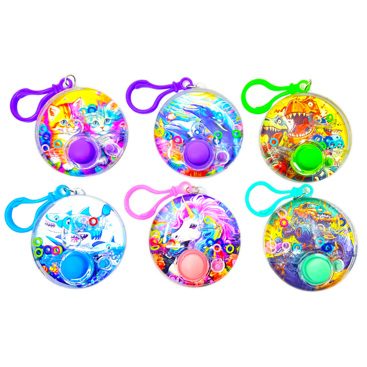 Aqua Ring Water Toss Game Keychain - 12 Pieces Per Retail Ready Display 25068