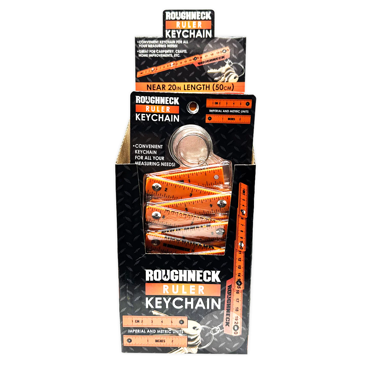 Roughneck Ruler Keychain - 6 Pieces Per Retail Ready Display 25118