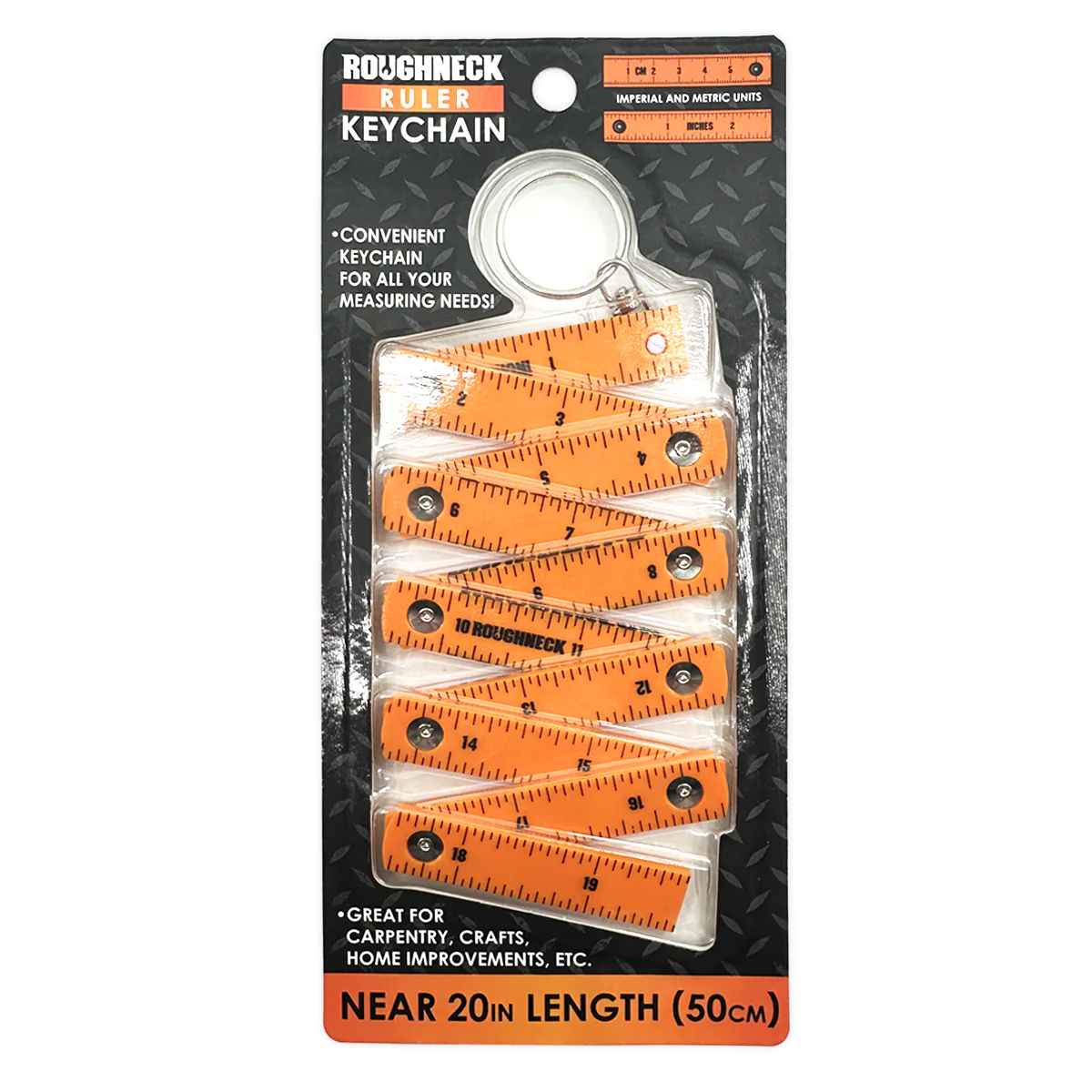 Roughneck Ruler Keychain - 6 Pieces Per Retail Ready Display 25118