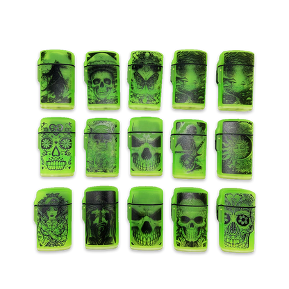 Glow in The Dark Flip Top Lighter - 15 Pieces Per Retail Ready Display 25125