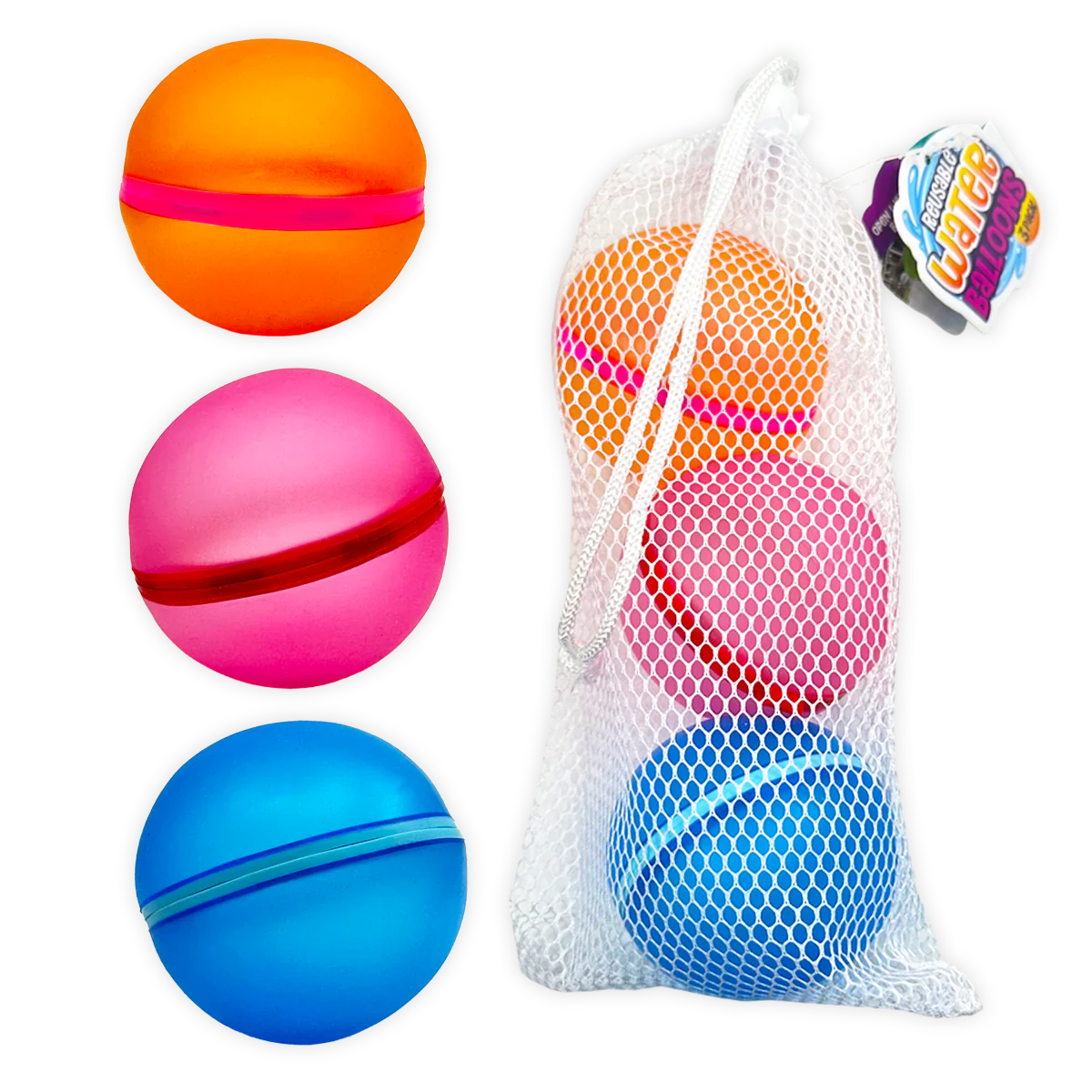 Magnetic Water Balloons 3 Pack - 12 Sets Per Retail Ready Display 25127