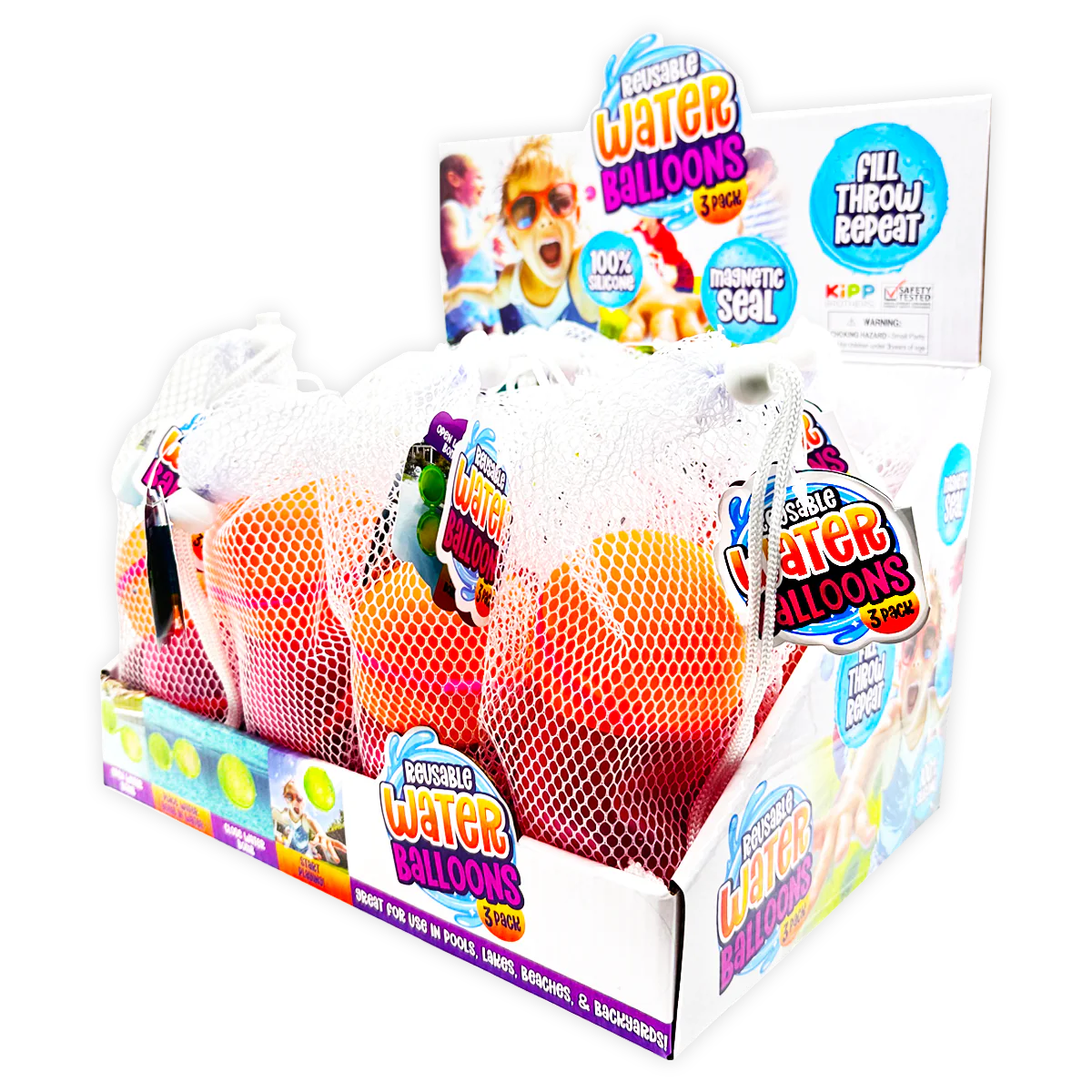 Magnetic Water Balloons 3 Pack - 12 Sets Per Retail Ready Display 25127