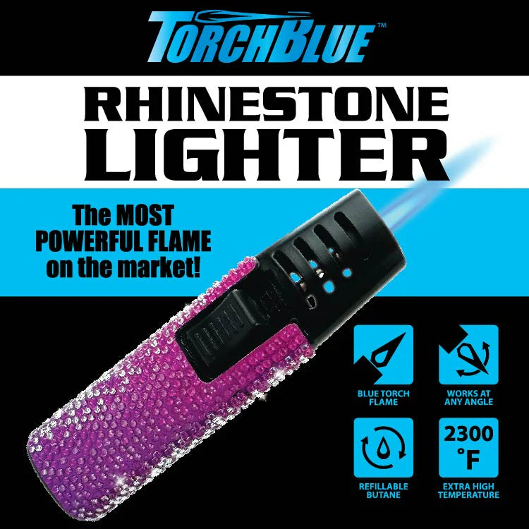 Rhinestone Torch Stick Bottle Opener Lighter - 12 Pieces Per Retail Ready Display 25140