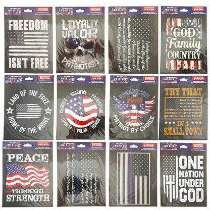 USA Flag Decal - 12 Pieces Per Retail Ready Display 25212