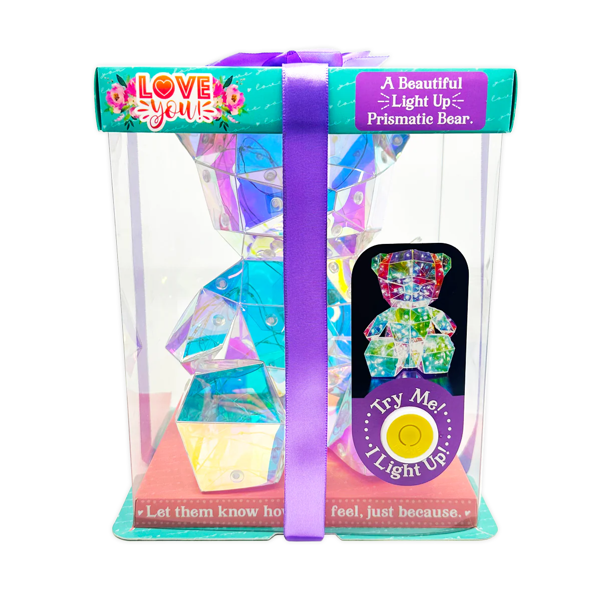 Light-Up Prismatic Bear Keepsake - 1 Piece Per Retail Ready Display 25230