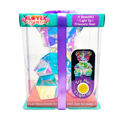 Light-Up Prismatic Bear Keepsake - 1 Piece Per Retail Ready Display 25230