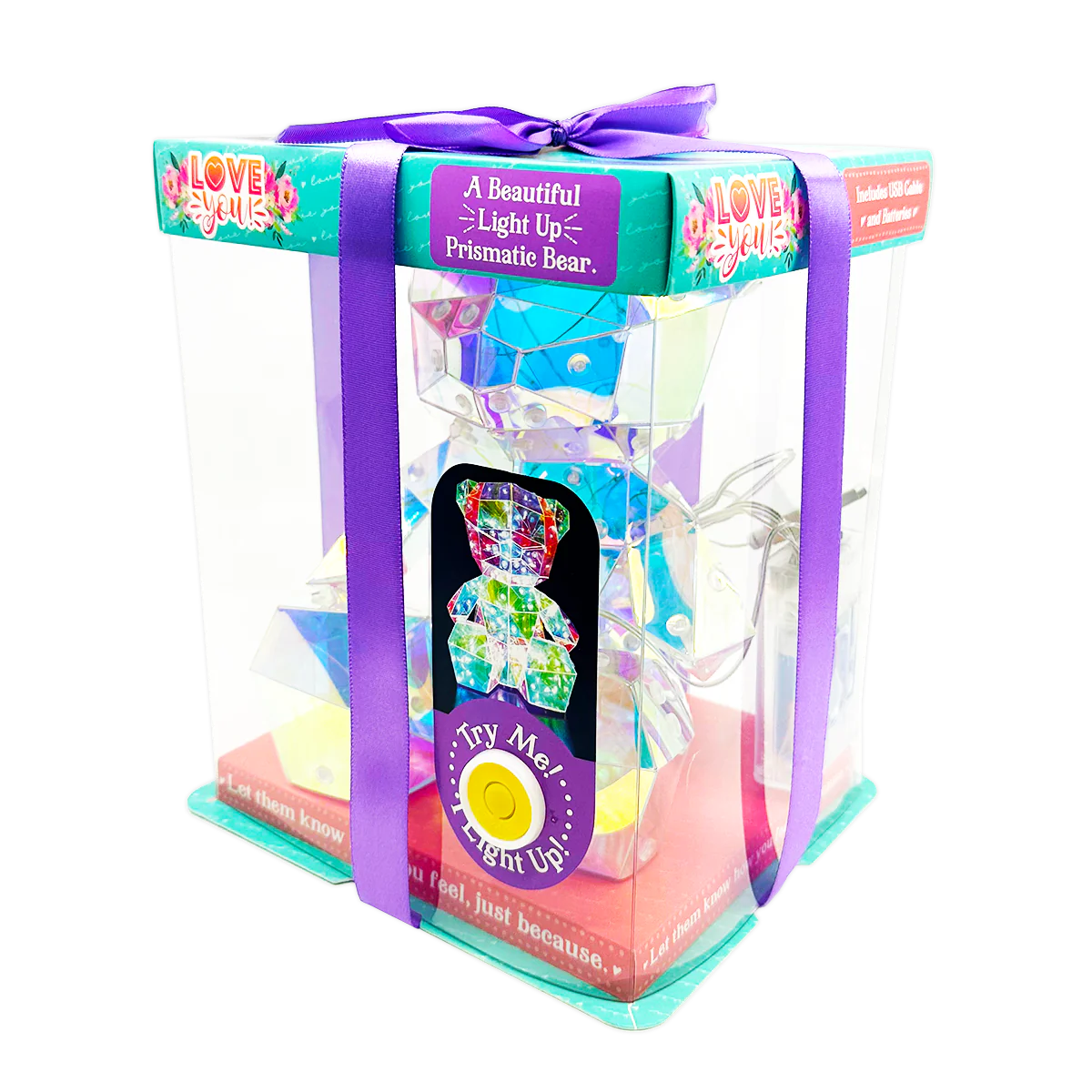 Light-Up Prismatic Bear Keepsake - 1 Piece Per Retail Ready Display 25230