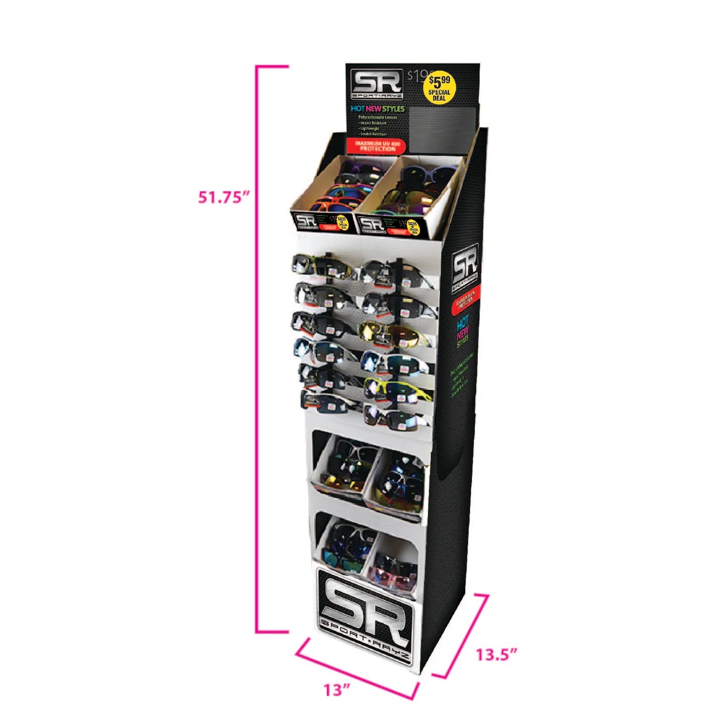 Sunglasses Sport Rayz Assortment Floor Display - 88272