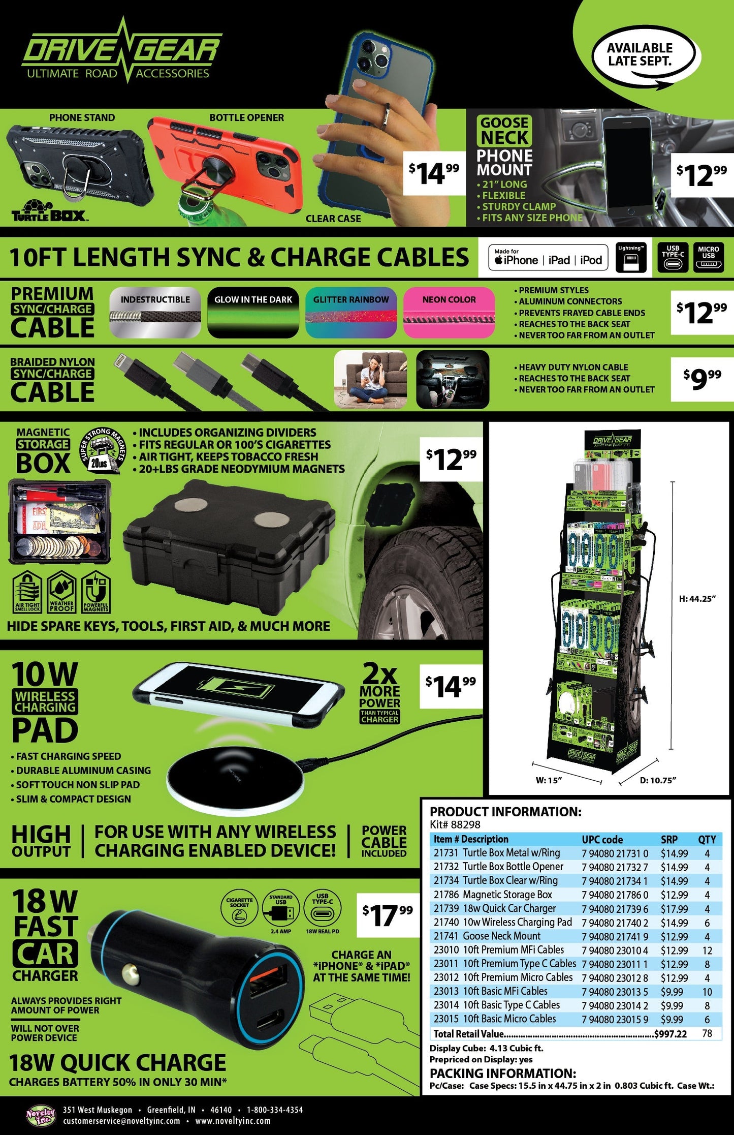 Tech and Travel Mobile Driver Assorted Floor Display- 78 Pieces Per Retail Ready Display 88298