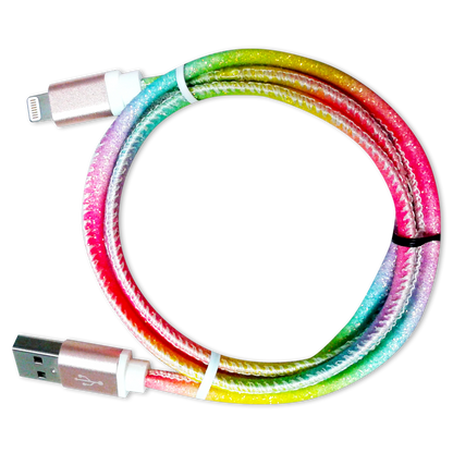 Charging Cable Rainbow Assortment 3FT - 12 Pieces Per Retail Ready Display 88456