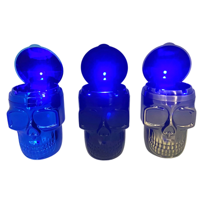 Metal Skull Butt Bucket Ashtray with LED Light - 6 Pieces Per Retail Ready Display 23531