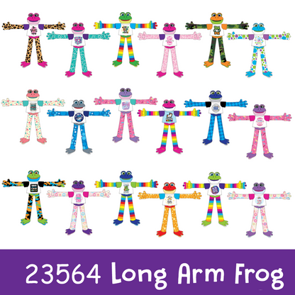 Plush Long Arm Frog Assortment Floor Display- 39 Pieces Per Retail Ready Display 88432