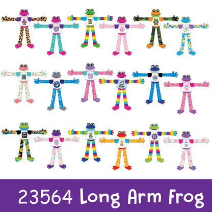 Plush Long Arm Frog Merchandising Strip - 6 Pieces Per Retail Ready Display 23564L